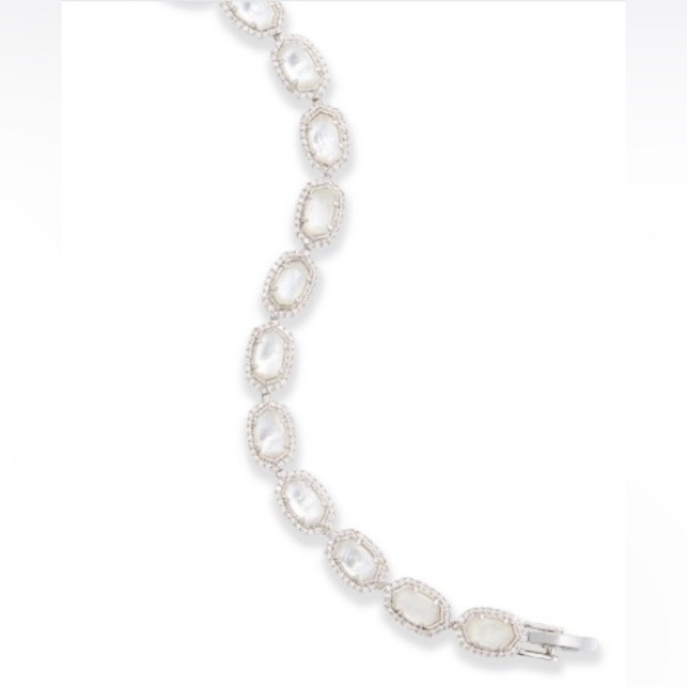 Kendra Scott Cole Bracelet. Rhodium metal.
